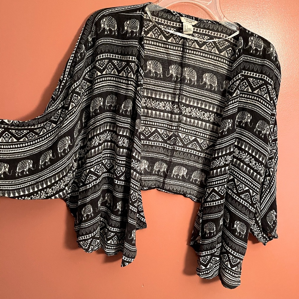 Cardigan, Forever 21, Black/ White, Size small
